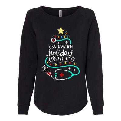 Observation Holiday Crew Xmas Patient Monitoring Nurse Tech Womens California Wash Sweatshirt