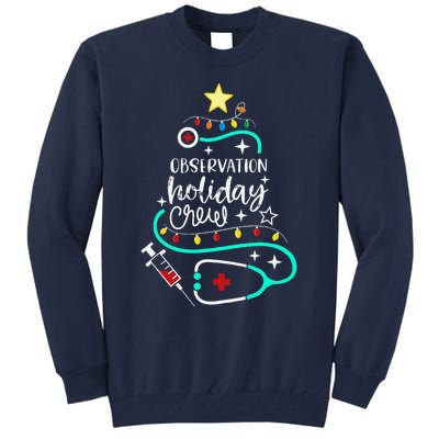 Observation Holiday Crew Xmas Patient Monitoring Nurse Tech Tall Sweatshirt