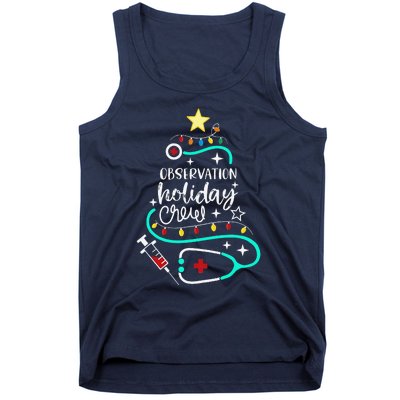 Observation Holiday Crew Xmas Patient Monitoring Nurse Tech Tank Top