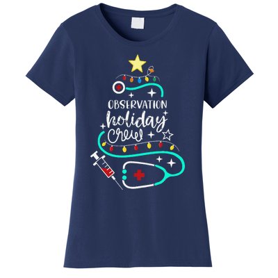 Observation Holiday Crew Xmas Patient Monitoring Nurse Tech Women's T-Shirt