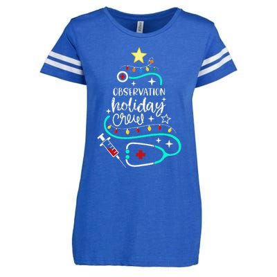 Observation Holiday Crew Xmas Patient Monitoring Nurse Tech Enza Ladies Jersey Football T-Shirt