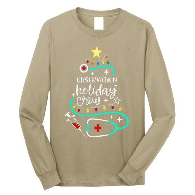 Observation Holiday Crew Xmas Patient Monitoring Nurse Tech Long Sleeve Shirt