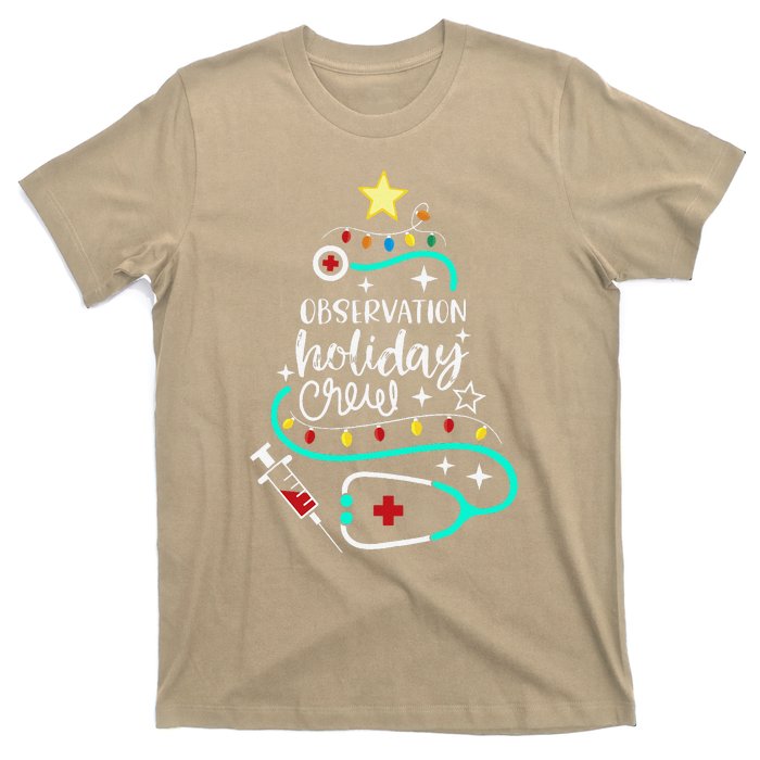 Observation Holiday Crew Xmas Patient Monitoring Nurse Tech T-Shirt