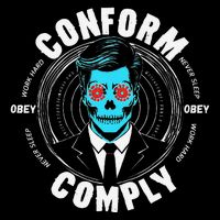Obey Hoodie Comply Conform Whatch Tv Drawstring Bag