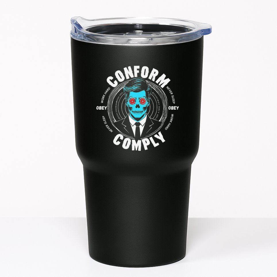 Obey Hoodie Comply Conform Whatch Tv Tumbler