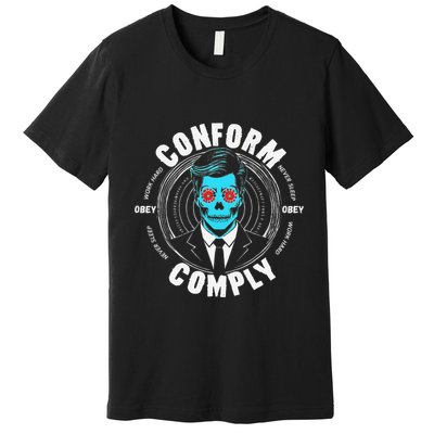 Obey Hoodie Comply Conform Whatch Tv Premium T-Shirt