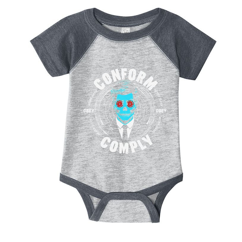 Obey Hoodie Comply Conform Whatch Tv Infant Baby Jersey Bodysuit