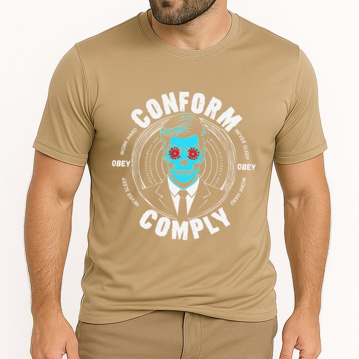 Obey Hoodie Comply Conform Whatch Tv Cooling Performance Crew T-Shirt