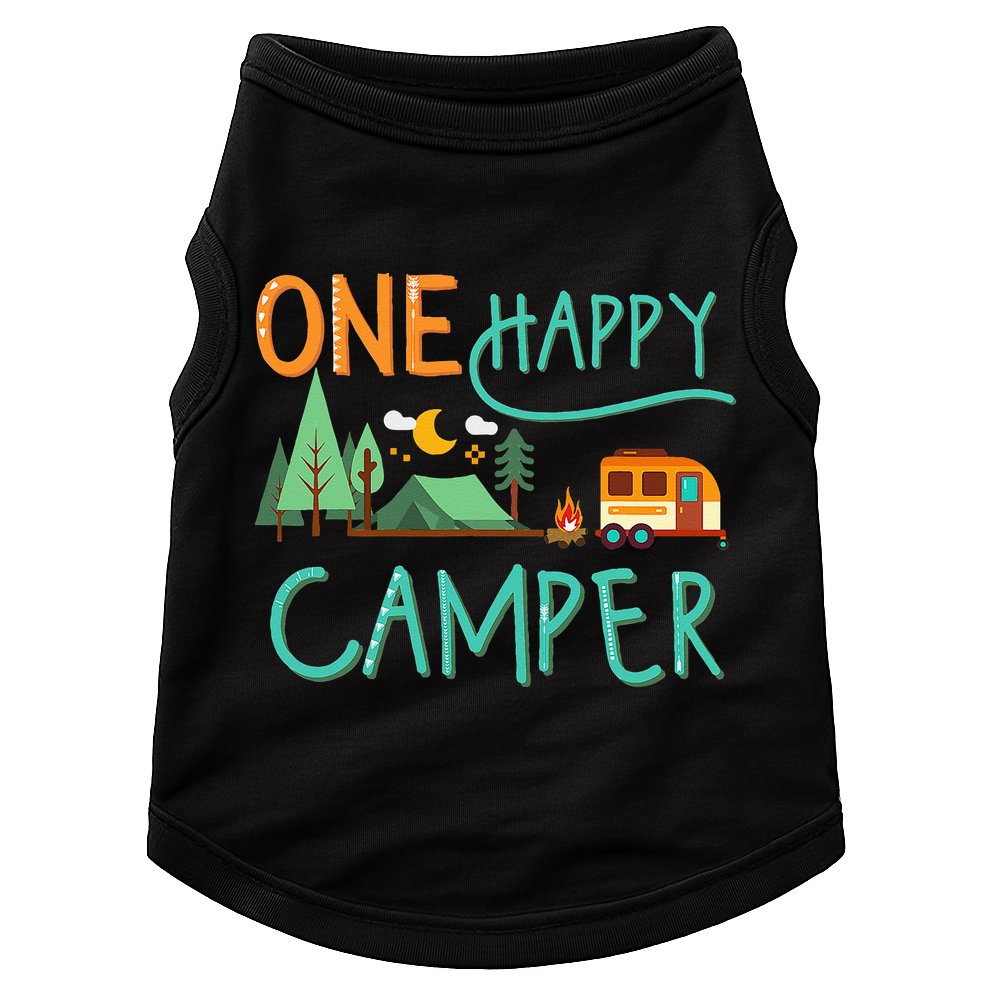 One Happy Camper First Birthday Camping Matching Doggie Tank