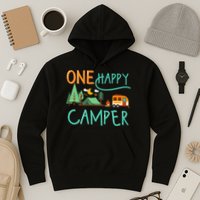 One Happy Camper First Birthday Camping Matching Hoodie