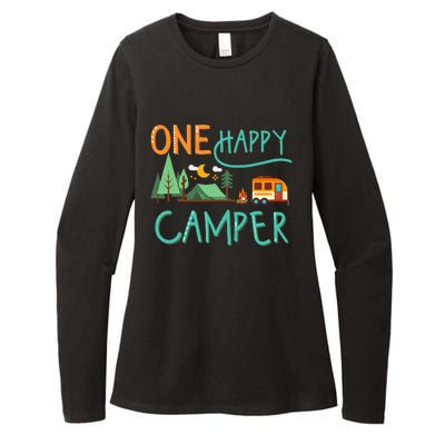 One Happy Camper First Birthday Camping Matching Womens CVC Long Sleeve Shirt