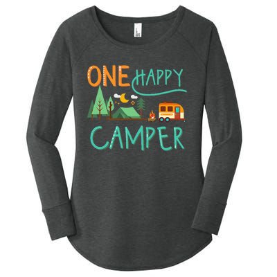 One Happy Camper First Birthday Camping Matching Women's Perfect Tri Tunic Long Sleeve Shirt