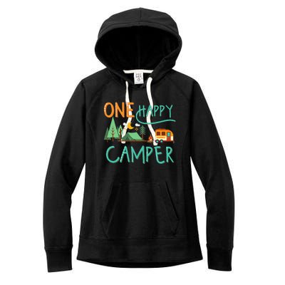 One Happy Camper First Birthday Camping Matching Women's Fleece Hoodie