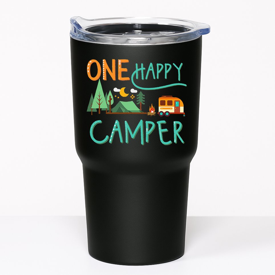 One Happy Camper First Birthday Camping Matching Tumbler
