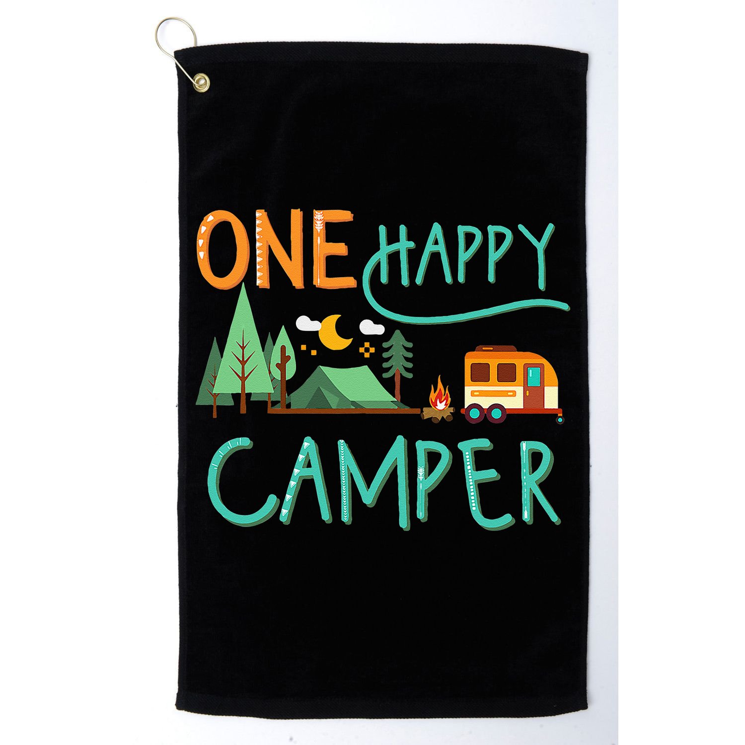 One Happy Camper First Birthday Camping Matching Golf Towel