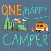 One Happy Camper First Birthday Camping Matching Garment-Dyed Sweatshirt