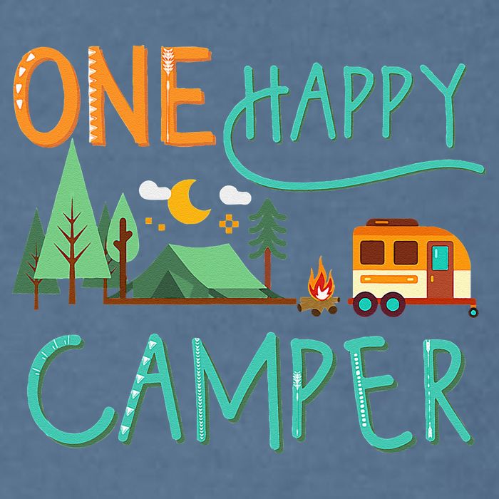 One Happy Camper First Birthday Camping Matching Garment-Dyed Sweatshirt
