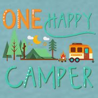 One Happy Camper First Birthday Camping Matching Sueded Cloud Jersey T-Shirt