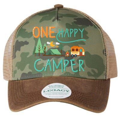 one happy camper first birthday design, Camping Matching Legacy Tie Dye Trucker Hat