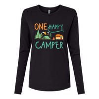 one happy camper first birthday design, Camping Matching Womens Cotton Relaxed Long Sleeve T-Shirt