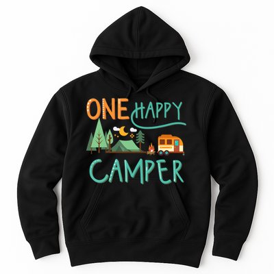 one happy camper first birthday design, Camping Matching Hoodie