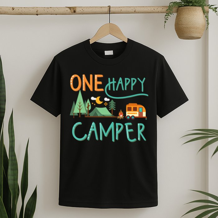 one happy camper first birthday design, Camping Matching T-Shirt
