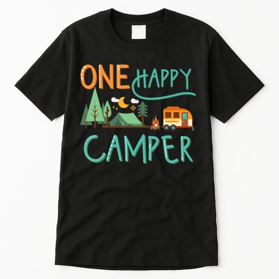one happy camper first birthday design, Camping Matching Tall T-Shirt