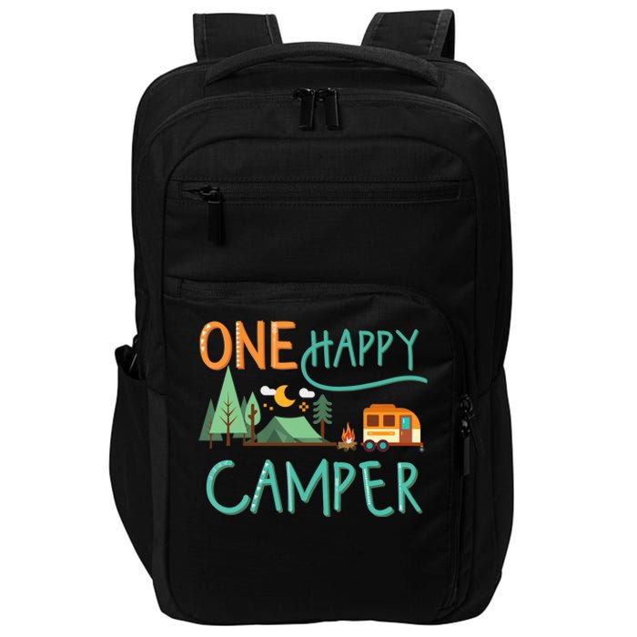 one happy camper first birthday design, Camping Matching Impact Tech Backpack