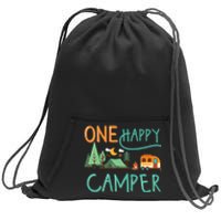 one happy camper first birthday design, Camping Matching Sweatshirt Cinch Pack Bag