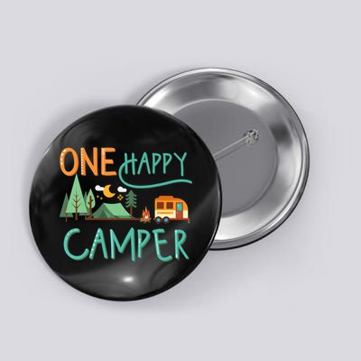 one happy camper first birthday design, Camping Matching Button
