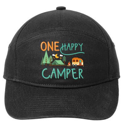 one happy camper first birthday design, Camping Matching 7-Panel Snapback Hat