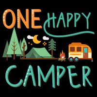 one happy camper first birthday design, Camping Matching 7-Panel Snapback Hat