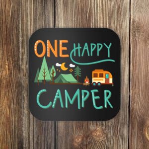 one happy camper first birthday design, Camping Matching Coaster