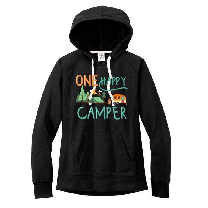 one happy camper first birthday design, Camping Matching Women's Fleece Hoodie