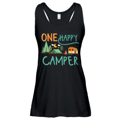 one happy camper first birthday design, Camping Matching Ladies Essential Flowy Tank
