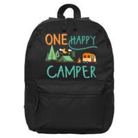 one happy camper first birthday design, Camping Matching 16 in Basic Backpack