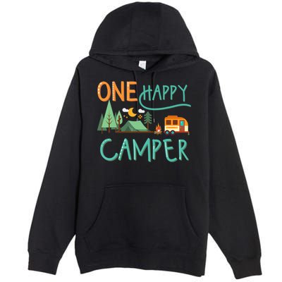 one happy camper first birthday design, Camping Matching Premium Pullover Hoodie