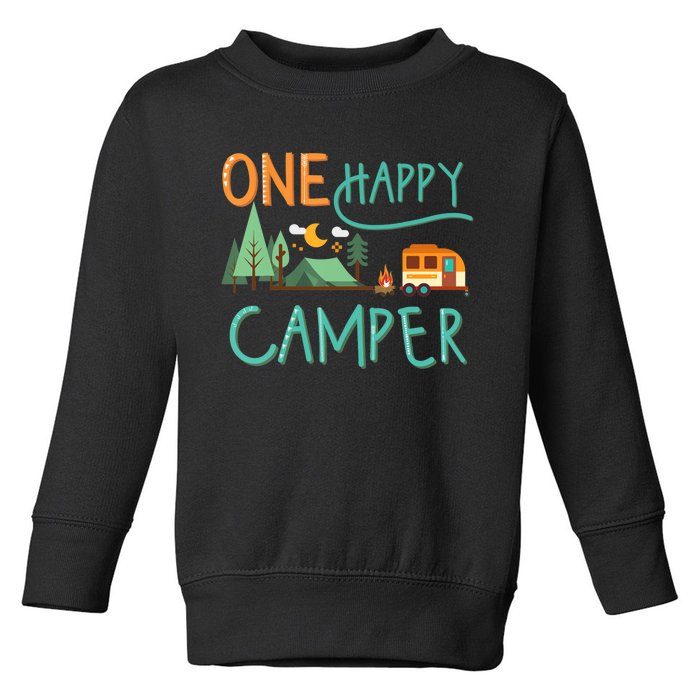 one happy camper first birthday design, Camping Matching Toddler Sweatshirt