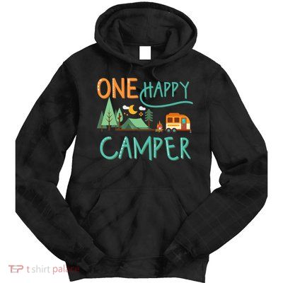 one happy camper first birthday design, Camping Matching Tie Dye Hoodie