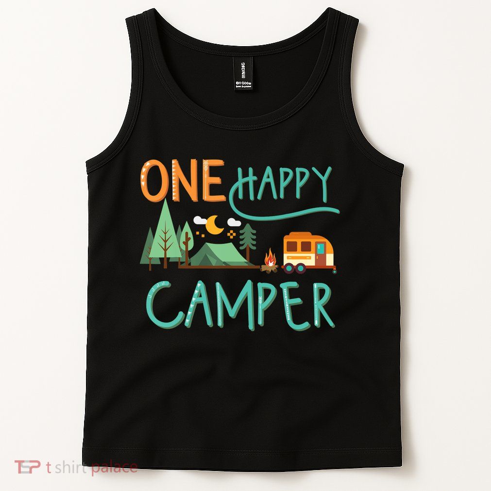 one happy camper first birthday design, Camping Matching Tank Top