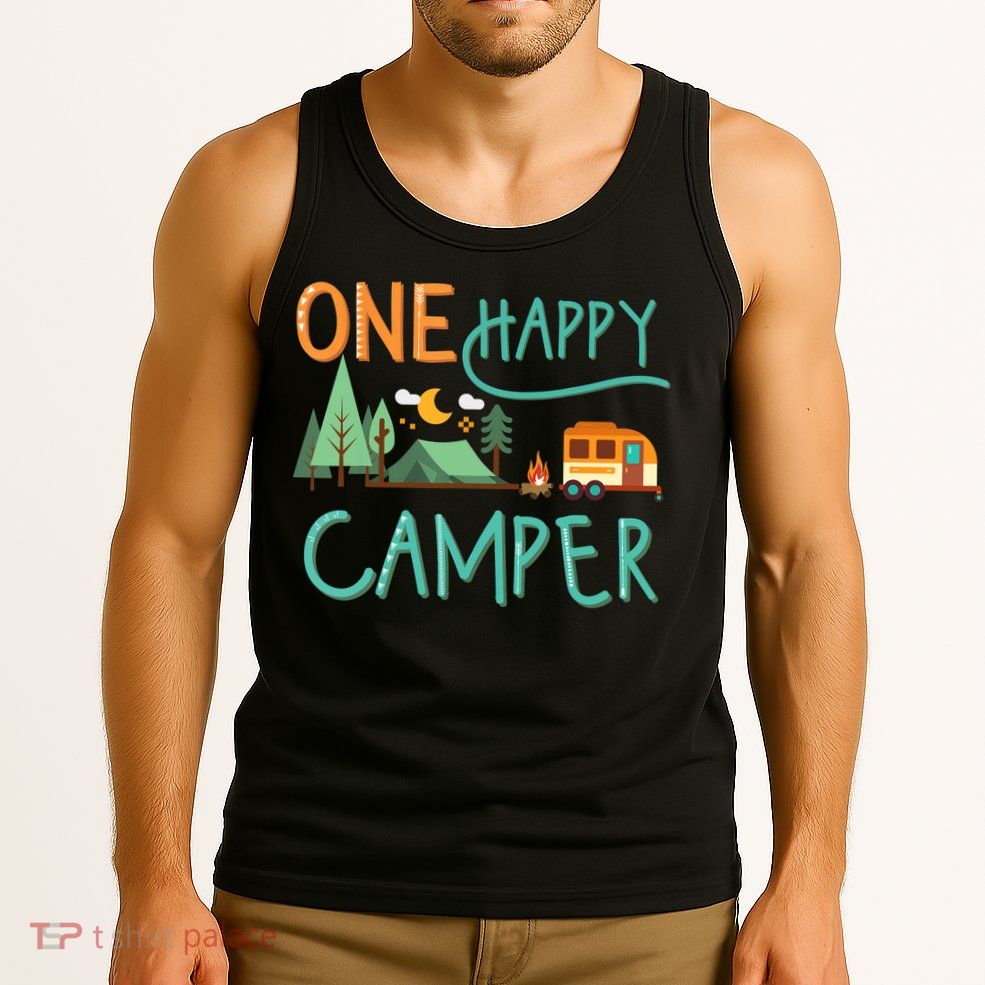 one happy camper first birthday design, Camping Matching Tank Top
