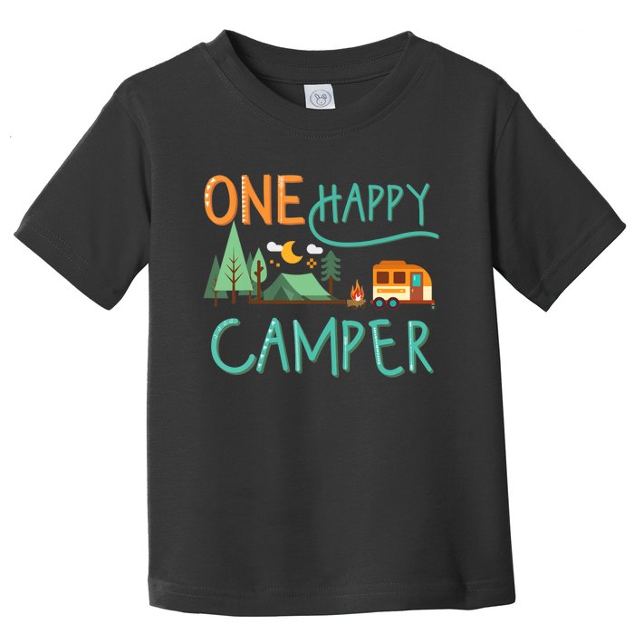 one happy camper first birthday design, Camping Matching Toddler T-Shirt