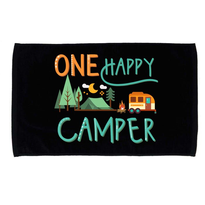 one happy camper first birthday design, Camping Matching Microfiber Hand Towel