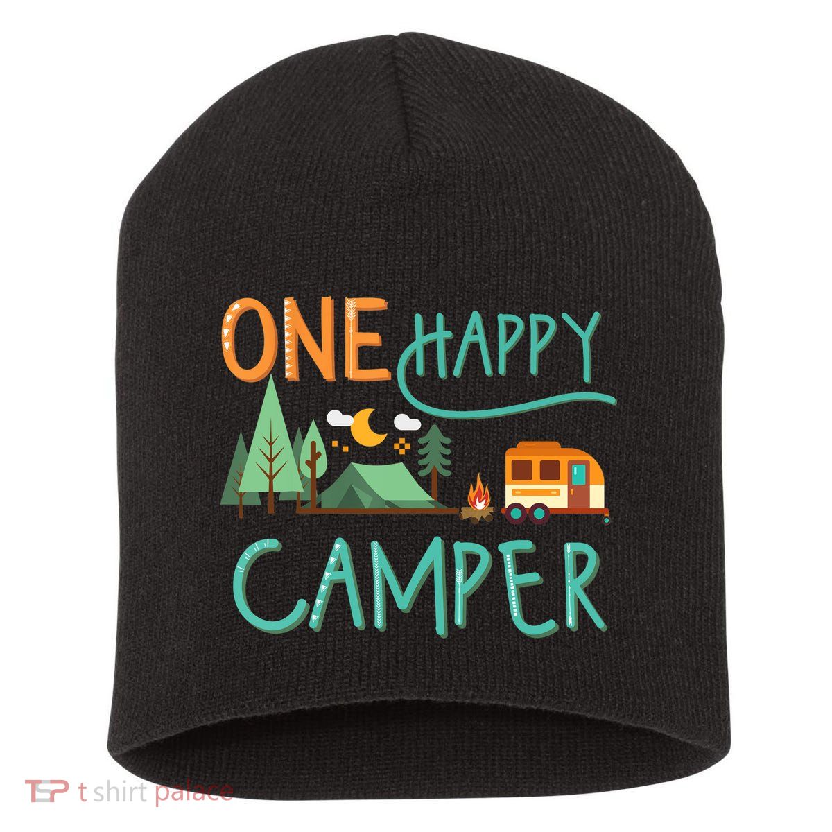 one happy camper first birthday design, Camping Matching Short Acrylic Beanie