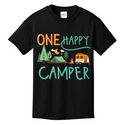 one happy camper first birthday design, Camping Matching Kids T-Shirt