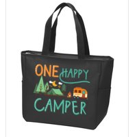 one happy camper first birthday design, Camping Matching Zip Tote Bag
