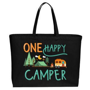 one happy camper first birthday design, Camping Matching Cotton Canvas Jumbo Tote