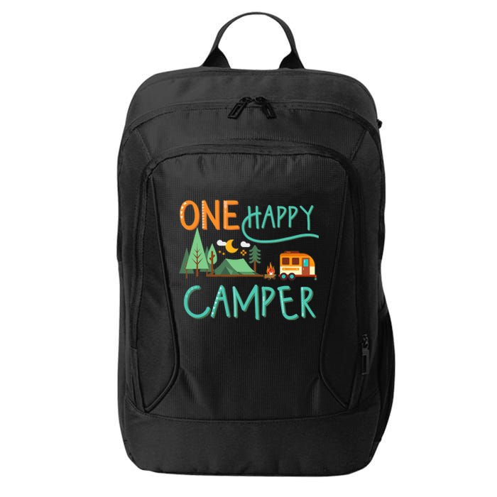 One Happy Camper First Birthday Camping Matching City Backpack