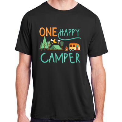 One Happy Camper First Birthday Camping Matching Adult ChromaSoft Performance T-Shirt