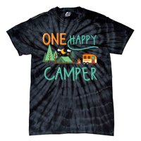 One Happy Camper First Birthday Camping Matching Tie-Dye T-Shirt